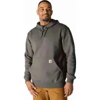 Carhartt Langarmshirt Sleeve Logo Hooded Sweatshirt Herren Dusty Olive-L