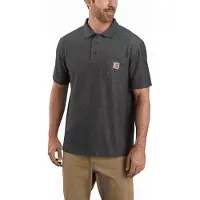 Carhartt Poloshirt Midweight S/S Pocket Herren Carbon Heather-M