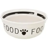 Trixie Voerbak Hond Food Keramiek Wit / Zwart - 2,6 Ltr 25 Cm