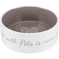 Trixie Ceramic With Heart 20 Cm Bowl Braun 1.4 L