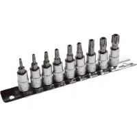 Bgs 2165 Bit-Einsatz-Set, 6,3 (1/4), T-Profil mit Bohrung, T10 - T50