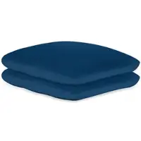 Megro GmbH & Co. KG Kissenbezug aus Frottee marine 40 x 40 cm mit Reißverschluss 2 Stück