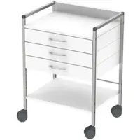 HAEBERLE GmbH + Co. KG Variocar 60 Basiswagen, 830 mm hoch, mit 3 Schubladen, weiß
