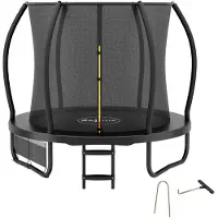 Zelsius Trampolin Schwarz Ø 228 cm für den Outdoor-Bereich, Trampolin Outdoor für maximal 100 kg