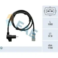 FAE ABS Sensor Raddrehzahl Hinten für CITROËN Berlingo / Berlingo First (MF, GJK, GFK) 78369