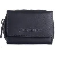 Green Burry GREENBURRY Leder Geldbörse Fiorentina RV Miniwallet RFID Black schwarz