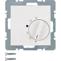 Hager Berker Raumthermostat mit Umschaltkontakt polarweiß glänzend - 20268989