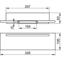 Keuco Edition 400 Duschablage mit integriertem Glasabzieher silber-eloxiert/weiß