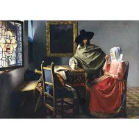 Bluebird Puzzle Jigsaw Johannes Vermeer The Glass of Wine 1000 Teile