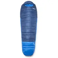 Rab - Ascent 0C / 32F - Daunenschlafsack Gr Regular - Body Size: 185 cm blau