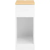 SoBuy Nachttisch FBT111-II-WN - Mit Schublade und offenem Fach - 25 x 40 x 60 cm - Weiß