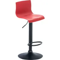 CLP Barhocker Hover Kunststoff mit Metall-Gestell rot Material Gestell Metall matt schwarz