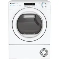 Candy Smart Pro CSO4H7A2DE-S, Freistehend, Frontlader, Wärmepumpe, Weiß, Tasten, Drehregler, Links