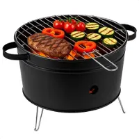 Alpina Tischgrill Holzkohle - 35 cm - Leichtgewicht - Edelstahl