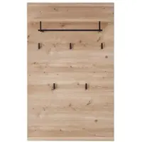 Stella Trading Garderobenpaneel Chex , holzfarben , Massivholz , Maße (cm): B: 80 H: 119 T: 30.0
