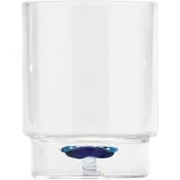 Zafferano 6er-Set Trinkgläser mit Teca Mare Seestern-Dekor aus Borosilikatglas, handgefertigt, innovatives Design, stapelbar, transparent