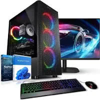 Kiebel.de PC Set Gaming mit 27 Zoll TFT Total V AMD Ryzen 7 5700X, 32GB DDR4, NVIDIA RTX 5060 Ti 8 GB, 1TB SSD, WLAN, Windows 11, Komplettsystem Gaming