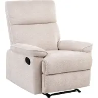 Beliani Fernsehsessel Beige aus Stoff Gesteppt Verstellbar Klassisch Liegesessel Sessel mit Armlehnen Liegefunktion für Wohnzimmer Schlafzimmer