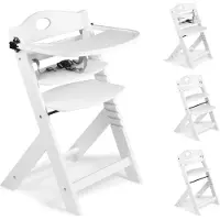 Babygo Hochstuhl "Family Pro", Baby, Gr. B/H/T: 45cm x 80cm x 50cm, weiß, Massivholz, Stühle Hochstuhl