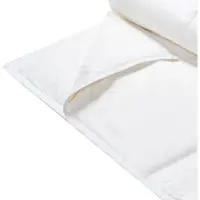 Shumee Bettdecke Weiß Japara Baumwolle Entenfedern Entendaunen 200 x 200 cm geräuscharm luftdurchlässig leicht ganzjährig Schlafzimmer