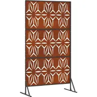 vidaXL Sichtschutz 100 x 50 x 180 cm Wetterfeststahl Rostoptik