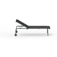 Vermobil Miami stapelbare Sonnenliege Antik Grau / Schwarz