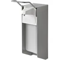 VEPATIM TEMDEX Desinfektionsmittelspender 175x110x330mm Alugehäuse mit Edelstahlpumpe 1000ml kurzer Armhebel
