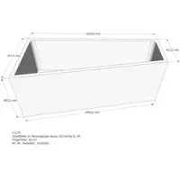 LDG förlag Badewannenträger passend für Mauersberger Ascea rechts 165 × 80 × 46 cm