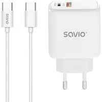 Savio LA-10 Ladegerät für mobile Geräte Handy, Telefon, Universal Weiß USB Schnellladung