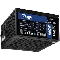 Akyga ATX Power Supply 800W AK-C1-800 P4+4 2x PCI-E 6+2 pin 6x SATA 3x Molex APFC FAN 12cm