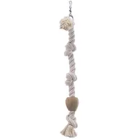 Nobby Cage Toy, Kletterseil Baumwolle mit Holzklotz