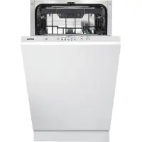 Gorenje GV520E10S, Voll integriert, Single (45 cm breit), Weiß, Tasten, 3 Korb/Körbe, Edelstahl