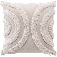 Douceur D`Interieur Abziehbares Kissen 40 x 40 cm Polycotton Tufte Zita Natur
