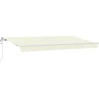 vidaXL Ausziehbare Markise Creme 400 x 200 cm Stoff