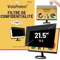 VistaProtect Blickschutzfilter Premium, VISTA215M, für 21,5 Zoll / 16:9 Monitore, mit Blaulichtfilter