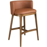 ANGEL CERDA SL Angel Cerdá Hocker aus braunem Kunstleder 4158