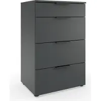 Freiraum Hochkommode >OXFORD< in GRAPHIT - 54x84x41cm (BxHxT)