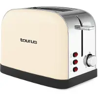 Taurus VINTAGE II CREAM, 2 Scheibe(n), Cremefarben, Edelstahl, Niveau, Drehregler, Vintage, 950 W