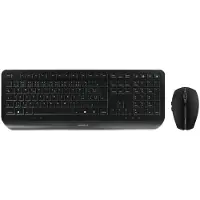 Cherry GENTIX DESKTOP, Volle Größe (100%), Kabellos, RF Wireless, QWERTZ, Schwarz, Maus enthalten