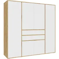 Xonox Garderobenschrank Schrank Falun | 6-türig | weiß / Artisan Eiche