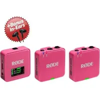 Rode Mikrofon-Funksystem Wireless GO Gen 3 Pink + Bonus In-Ear Kopfhörer