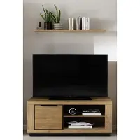 Freiraum Wohnwand >Greno< (2-teilig) in Wildeiche, teilmassiv - 122x52x54cm (BxHxT)