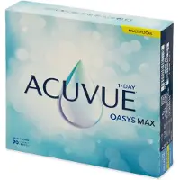 Acuvue Oasys Max 1-Day Multifocal (90er Packung) Tageslinsen (4 dpt, Addition Low (0.75-1.25) & BC 8.4) mit UV-Schutz für Allergiker