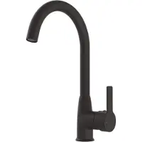 Ayor ARIANE Küchenarmatur – Ausführung in Mattschwarz – Mit schwenkbarem Auslauf – Gehäuse aus Messing – Ergonomischer Metallhebel – Keramikkartusche Ø 35 mm – Durchflussmenge 11,4 l/min.