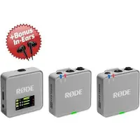 Rode Mikrofon-Funksystem Wireless GO Gen 3 Stone Grau + Bonus In-Ear Kopfhörer