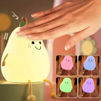 Traumheim LED Nachtlicht Silikon Birne Touch Nachtlampe USB-Aufladbar mit Timer,7 Farbe dimmbar, Schlaflicht Kinderzimmer tragbare Schlafhilfe Stilllicht,Gesche