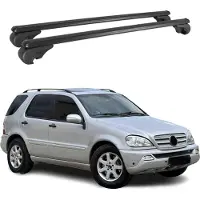 Omac Dachträger für Mercedes M Klasse W163 2002-2005 Gepäckträger Alu Schwarz 2x