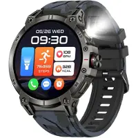 INF Multifunktionale Smartwatch: Silikon, 5.65x4x1.23cm, Sport & Alltag, 1 Stk Blau