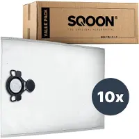 SQOON Staubsaugerbeutel PRO, 10 Stück, passend für Nilfisk Attix 33/44, VHS 40/42 & Makita VC4210, Ersatz-Staubbeutel, hohe Filtration, langlebig, passgenau