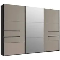 Mid.You Schwebetürenschrank 3-türig PALERMO - B/H/T ca. 300.00x216.00x65.00